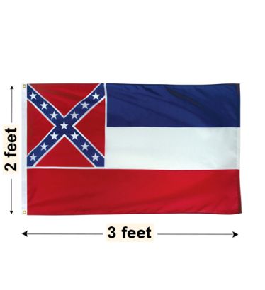 2'x3' Mississippi Nylon Outdoor Flag